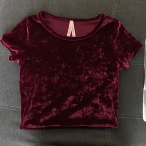 velvet crop top